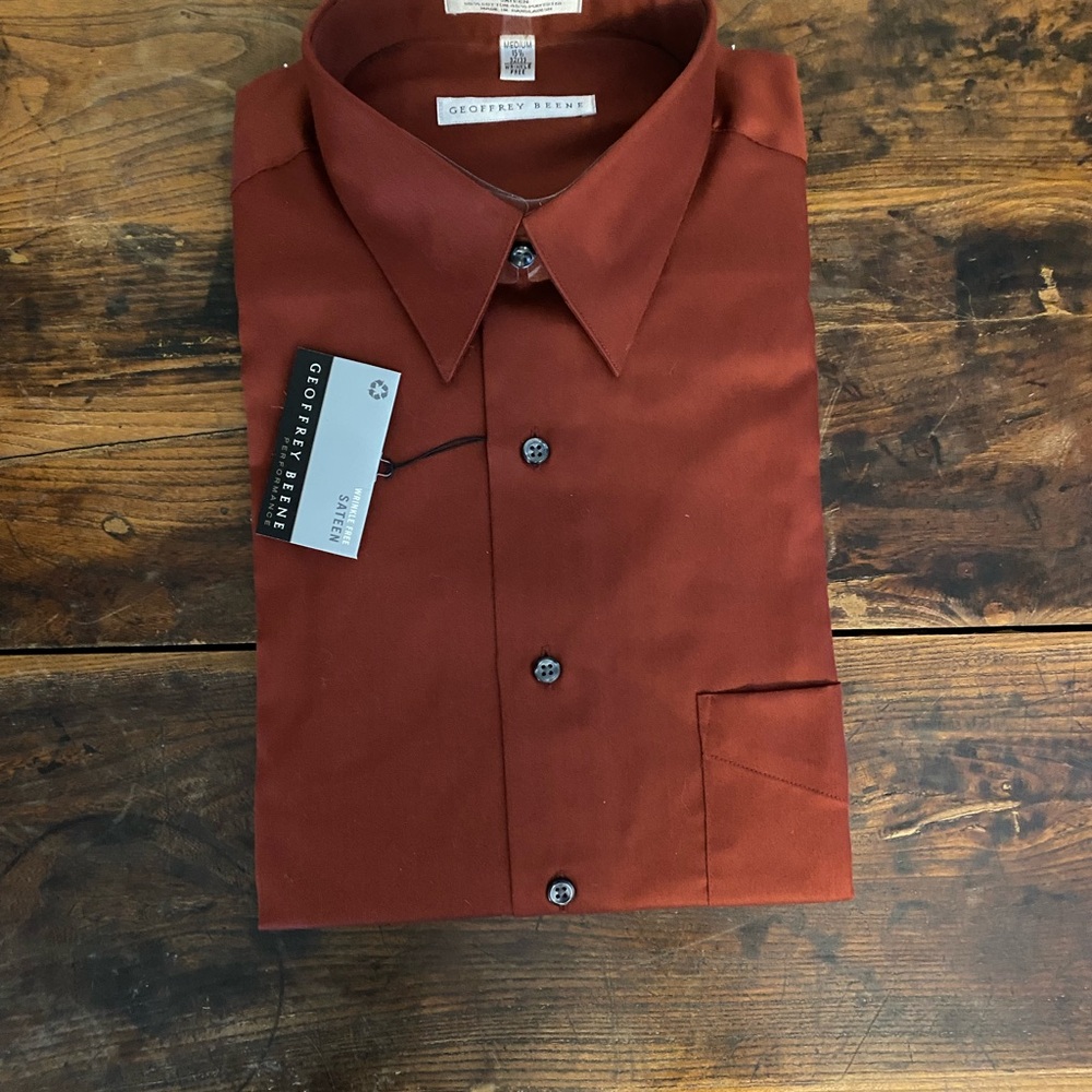 Geoffrey Beene Men's Rust Shirt